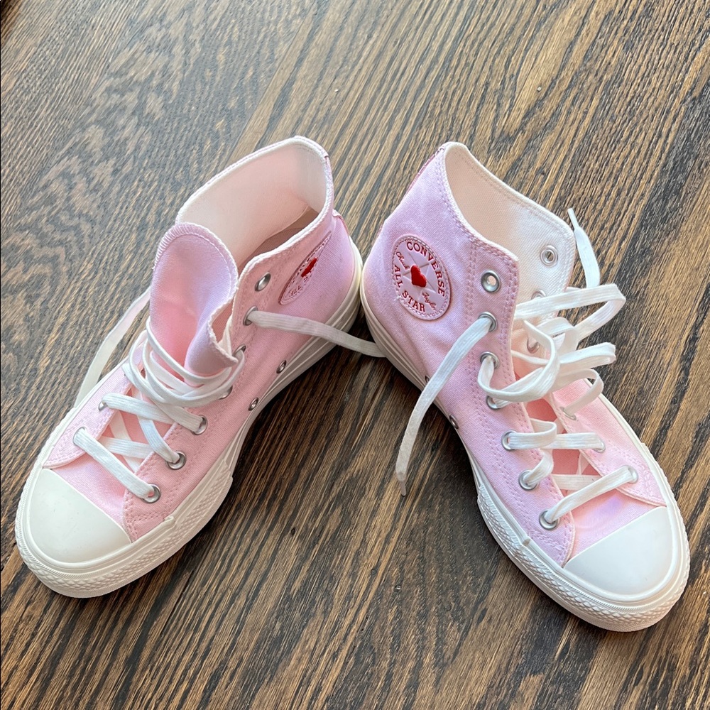 Converse Light Pink High-Top Sneakers